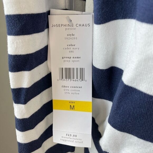 NWT Josephine Chaus Striped Long Sleeve Top Size M - Picture 8 of 8
